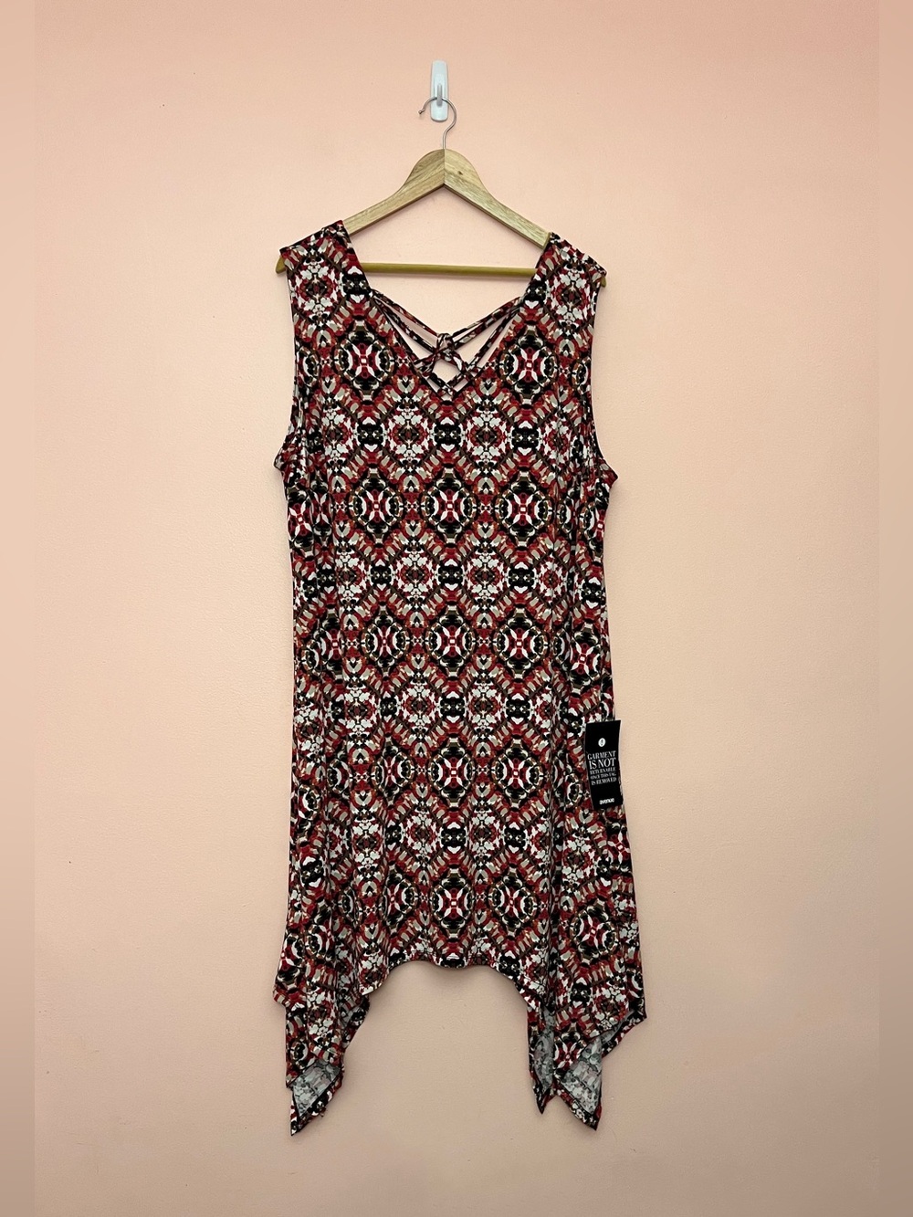 NWT Avenue Patterned Lightweight Sharkbite Hem Midi Dress 22/24
